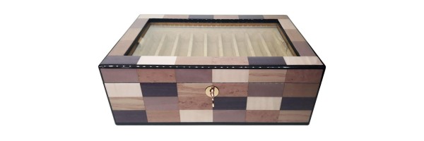 Mobiletto Portapenne - Morici - Legno laccato Sestiere - 18 Posti con vetro Mobiletto Portapenne - Morici - Legno laccato Sestiere - 18 Posti con vetro