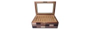 Pen Case - Sestiere wood 18 seats - with glass Pen Case - Sestiere wood 18 seats - with glass