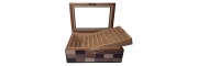 Pen Case - Sestiere wood 18 seats - with glass Pen Case - Sestiere wood 18 seats - with glass
