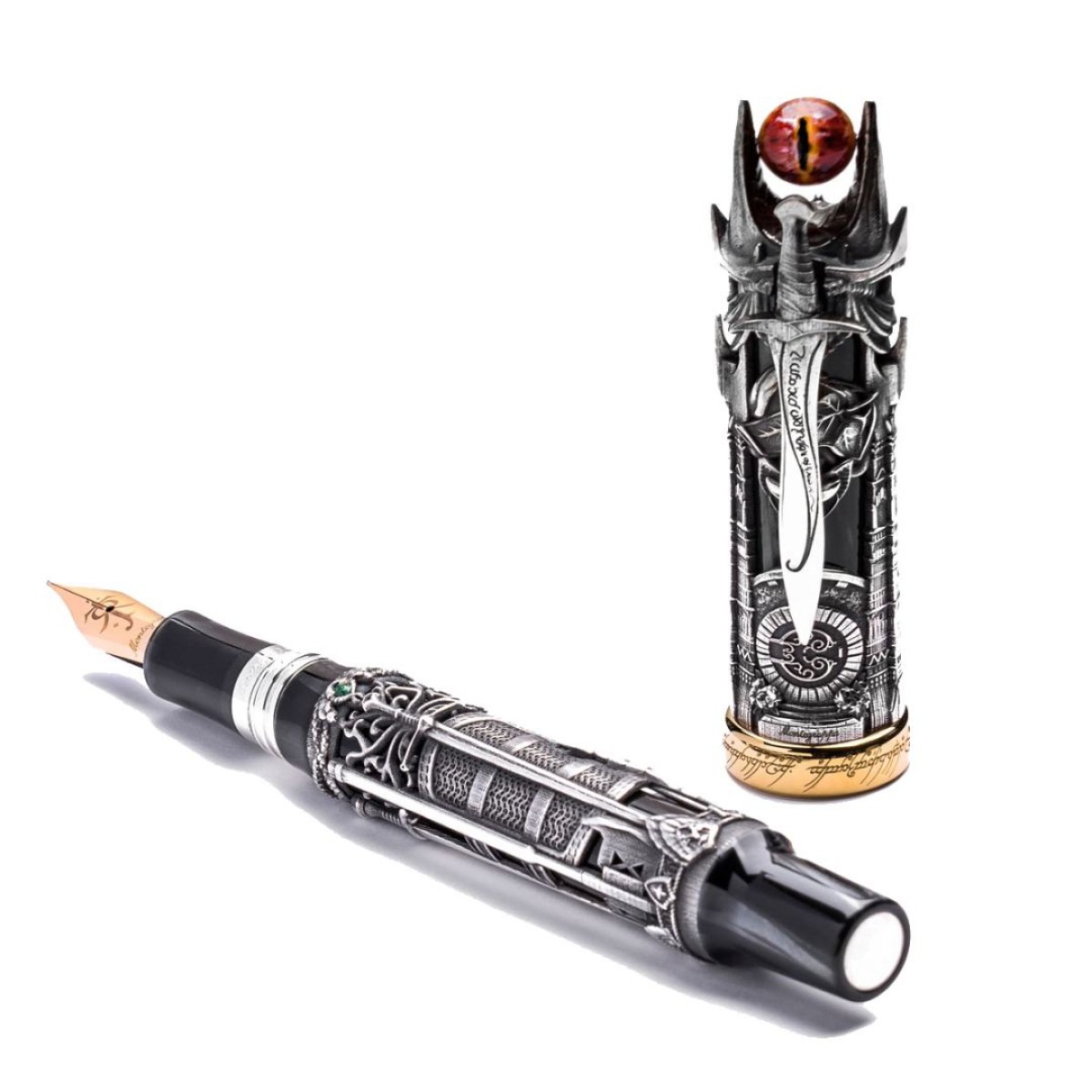Montegrappa - Il signore degli Anelli - Stilografica Argento Montegrappa - Il signore degli Anelli - Stilografica Argento