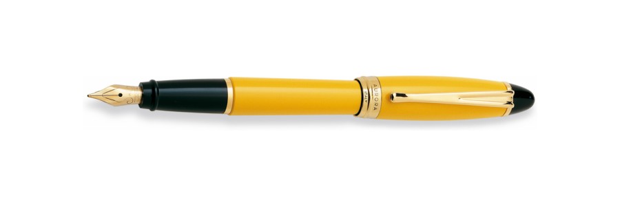 Aurora - Ipsilon - Glossy Resin - Yellow - Fountain Pen Aurora - Ipsilon - Glossy Resin - Yellow - Fountain Pen