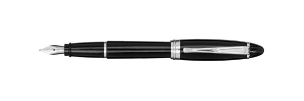 Aurora - Ipsilon - Glossy resin - Chrome Black - Fountain Pen Aurora - Ipsilon - Glossy resin - Chrome Black - Fountain Pen