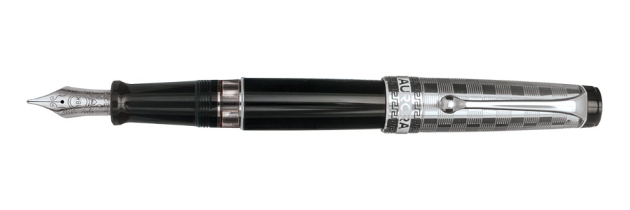 Aurora - Optima - Decò Argento - Penna Stilografica Aurora - Optima - Decò Argento - Penna Stilografica