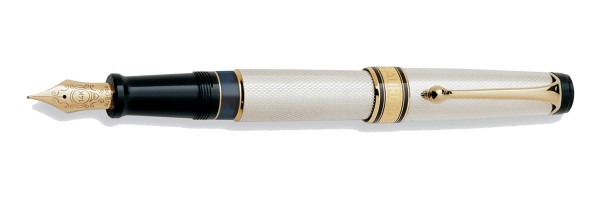 Aurora - Optima - Silver Grana Riso - Fountain Pen Aurora - Optima - Silver Grana Riso - Fountain Pen