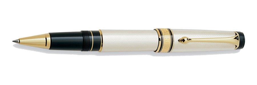 Aurora - Optima - Silver Grana Riso - Rollerball Pen Aurora - Optima - Silver Grana Riso - Rollerball Pen
