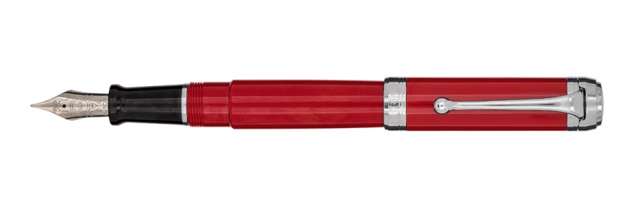 Aurora - Talentum - red and Chrome - Big Fountain Pen Aurora - Talentum - red and Chrome - Big Fountain Pen