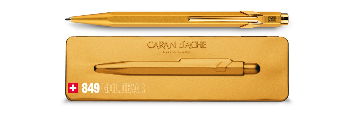 Caran d'Ache - 849 Gift Collection - GoldBar - Penna a sfera Caran d'Ache - 849 Gift Collection - GoldBar - Penna a sfera