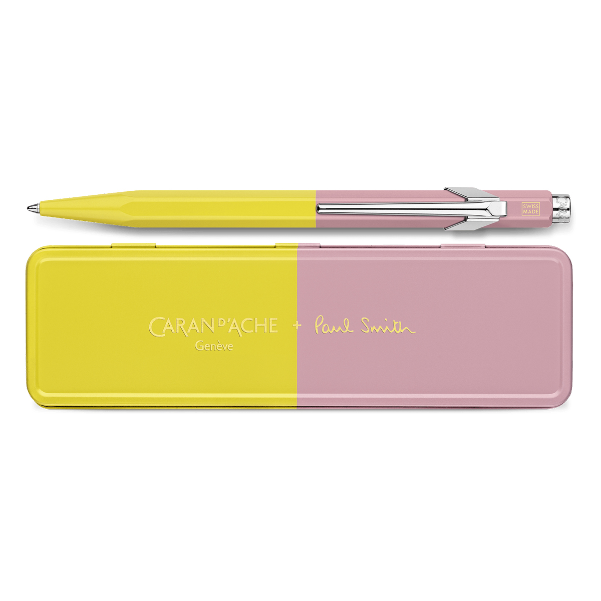 Caran d'Ache - 849 Paul Smith 2023 - Yellow and Pink - Penna a sfera Caran d'Ache - 849 Paul Smith 2023 - Yellow and Pink - Penna a sfera