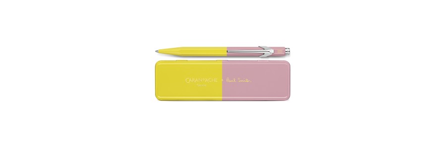 Caran d'Ache - 849 Paul Smith 2023 - Yellow and Pink - Penna a sfera Caran d'Ache - 849 Paul Smith 2023 - Yellow and Pink - Penna a sfera