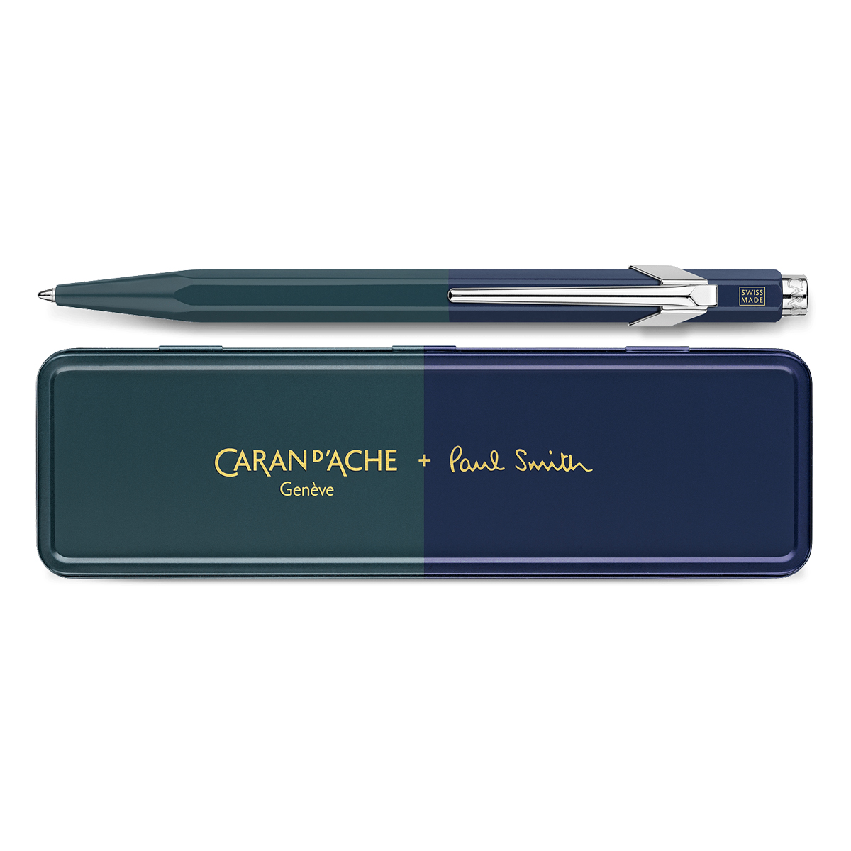 Caran d'Ache - 849 Paul Smith 2023 - Racing Green and Blue Navy - Penna a sfera Caran d'Ache - 849 Paul Smith 2023 - Racing Green and Blue Navy - Penna a sfera