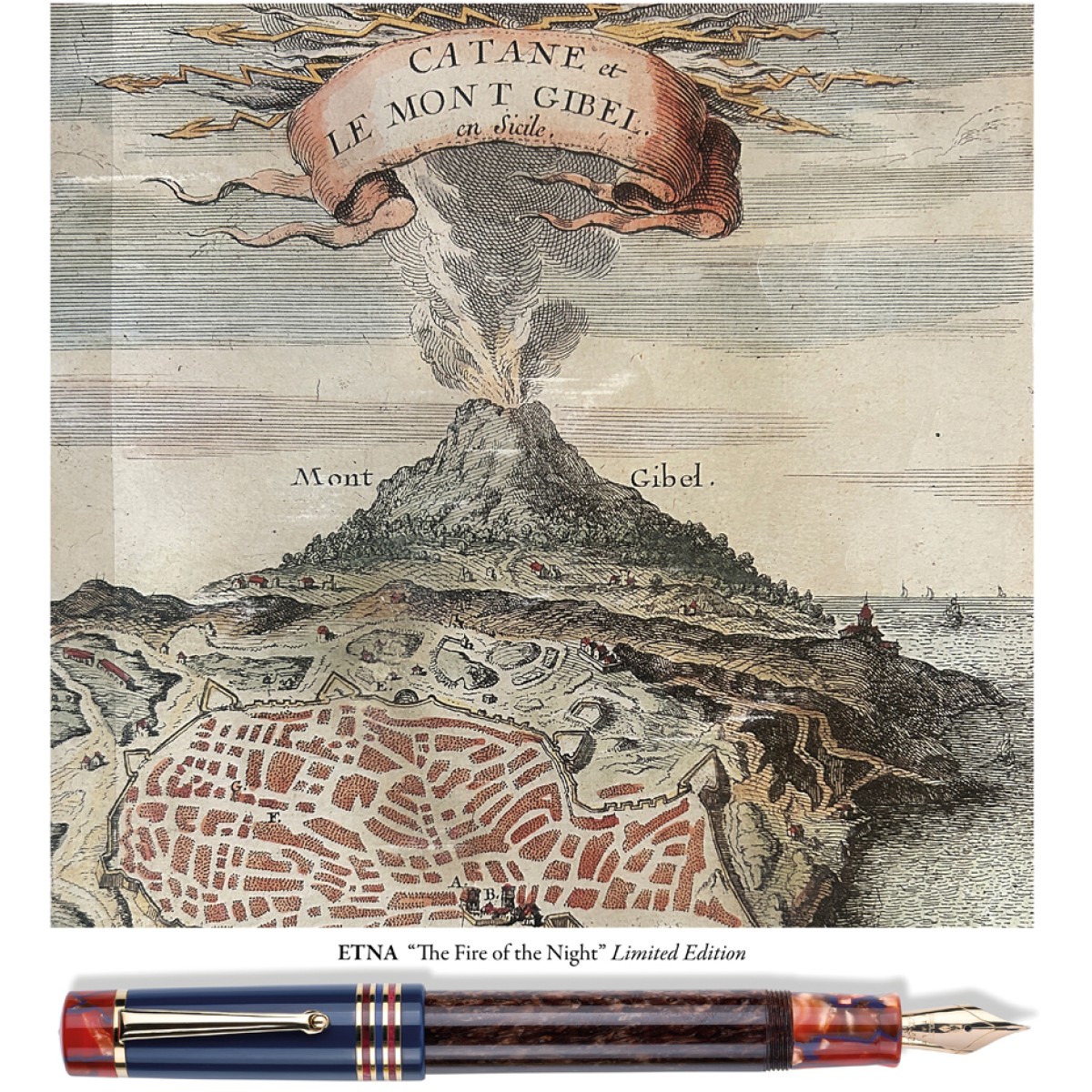 Delta - Etna - “The Fire of the Night” Limited Edition - Pennino Oro 14kt.
