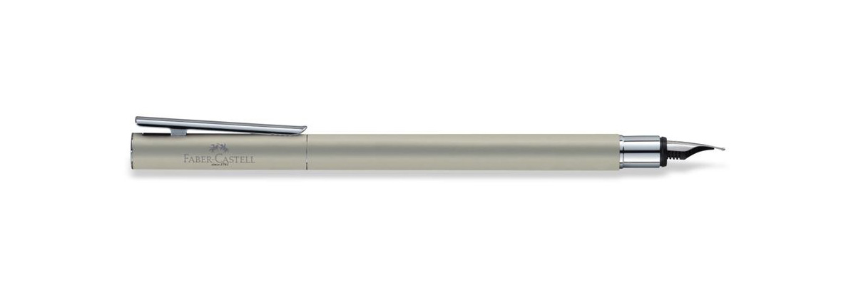Faber Castell - Neo Slim - Stilografica - Acciaio Satinato Opaco Faber Castell - Neo Slim - Stilografica - Acciaio Satinato Opaco
