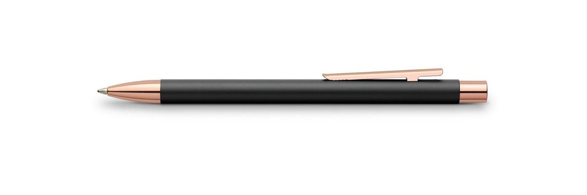 Faber Castell - Neo Slim - Penna a sfera - Nera Oro Rosa Faber Castell - Neo Slim - Penna a sfera - Nera Oro Rosa