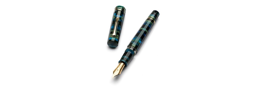 Leonardo Officina Italiana - Dodici (Twelve) - Mosaico GT - Fountain pen - 14kt. Gold Nib Leonardo Officina Italiana - Dodici (Twelve) - Mosaico GT - Fountain pen - 14kt. Gold Nib