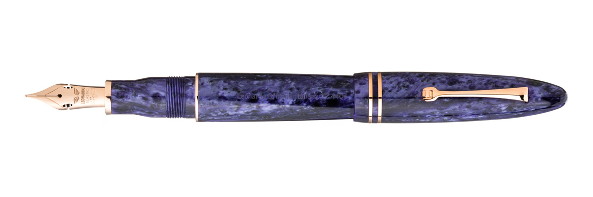 Leonardo Officina Italiana - Furore Grande - Viola - Stilografica - Pennino oro rosa