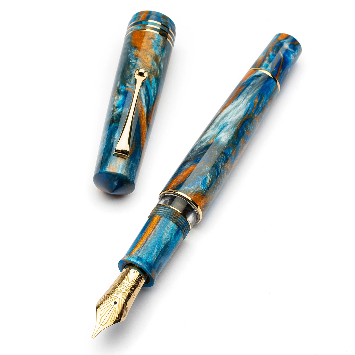Leonardo Officina Italiana - MZG2.0 Ocean sunrise - 14k #6 Gold nib - Finiture oro giallo Leonardo Officina Italiana - MZG2.0 Ocean sunrise - 14k #6 Gold nib - Finiture oro giallo