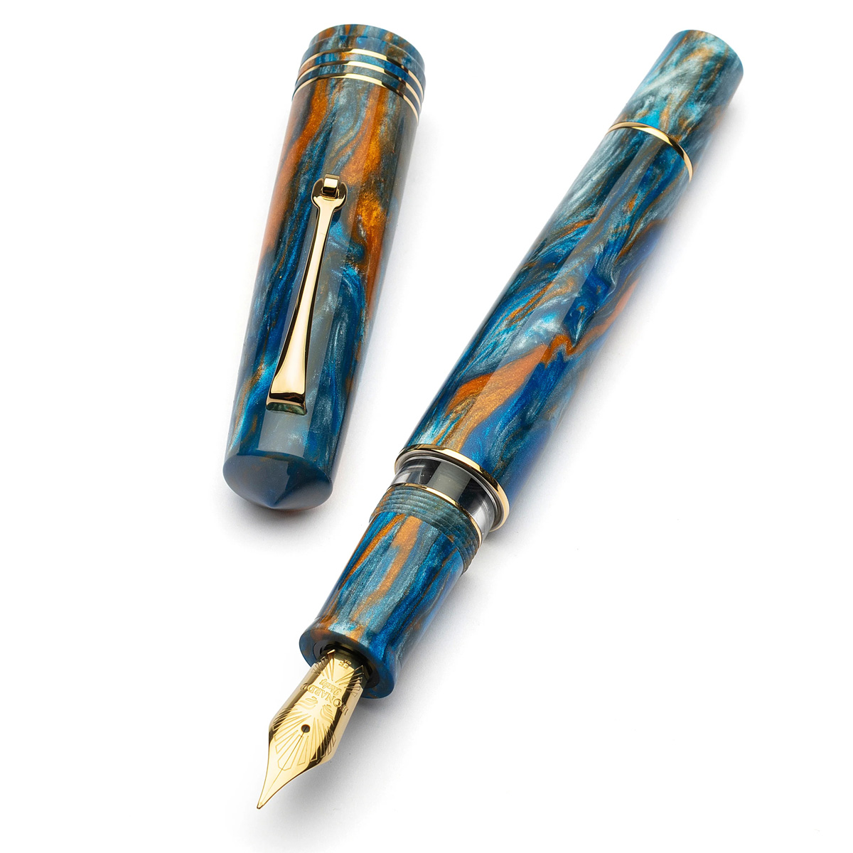 Leonardo Officina Italiana - MZG2.0 Ocean sunrise - #6 Steel nib - Finiture oro giallo Leonardo Officina Italiana - MZG2.0 Ocean sunrise - #6 Steel nib - Finiture oro giallo