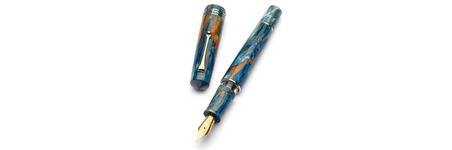 Leonardo Officina Italiana - MZG2.0 Ocean sunrise - #6 Steel nib - Finiture oro giallo Leonardo Officina Italiana - MZG2.0 Ocean sunrise - #6 Steel nib - Finiture oro giallo