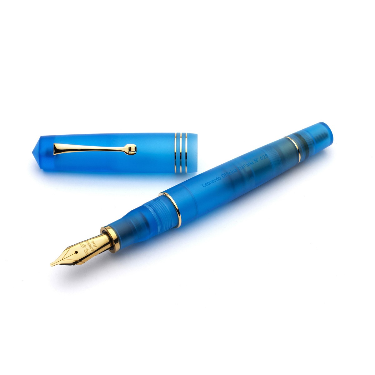 Leonardo Officina Italiana - Momento Zero Pura Gold Aqua Blue - Stilografica - Pennino oro giallo Leonardo Officina Italiana - Momento Zero Pura Gold Aqua Blue - Stilografica - Pennino oro giallo