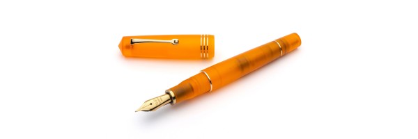 Leonardo Officina Italiana - Momento Zero Pura Gold Flame Orange - Stilografica - Pennino dorato