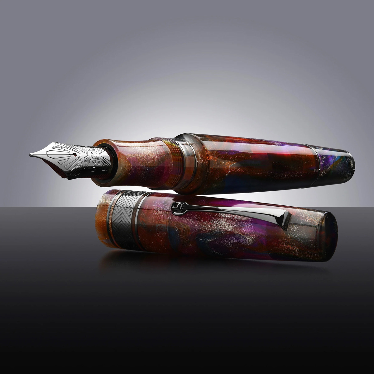 Leonardo Officina Italiana - Supernova PM5 RT 14k #8 Gold nib - Ruthenium finishes Leonardo Officina Italiana - Supernova PM5 RT 14k #8 Gold nib - Ruthenium finishes