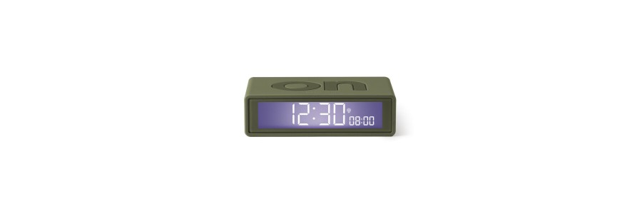 Lexon - Flip - Reversible LCD alarm clock - Kakhi Lexon - Flip - Reversible LCD alarm clock - Kakhi