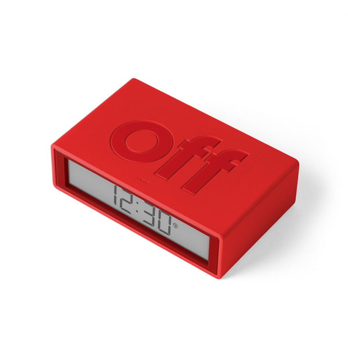 Lexon - Flip - Reversible LCD alarm clock - Rubber Red Lexon - Flip - Reversible LCD alarm clock - Rubber Red