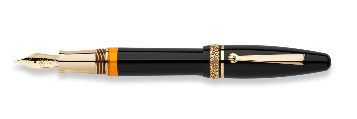 Maiora - Ogiva Golden Age - Black GT - Fountain pen - Pennino in oro 14K Maiora - Ogiva Golden Age - Black GT - Fountain pen - Pennino in oro 14K