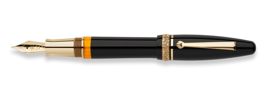 Maiora - Ogiva Golden Age - Black GT - Fountain pen - Pennino in oro 14K Maiora - Ogiva Golden Age - Black GT - Fountain pen - Pennino in oro 14K