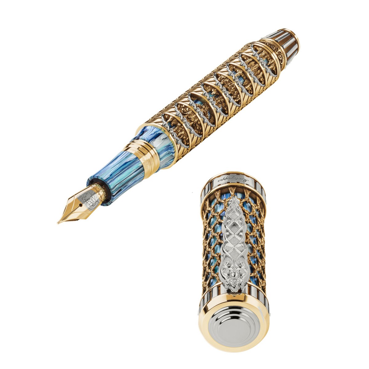 Montegrappa - Dante Alighieri Paradiso - Fountain Pen Gold 18kt. Montegrappa - Dante Alighieri Paradiso - Fountain Pen Gold 18kt.
