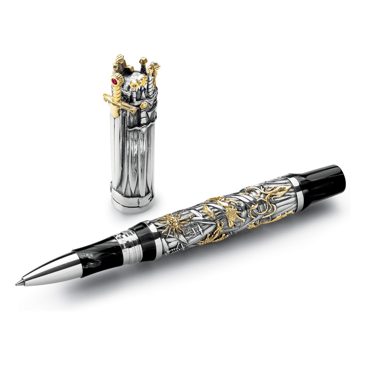 Montegrappa - The Game Of Thrones Limited Edition - Roller Argento Montegrappa - The Game Of Thrones Limited Edition - Roller Argento