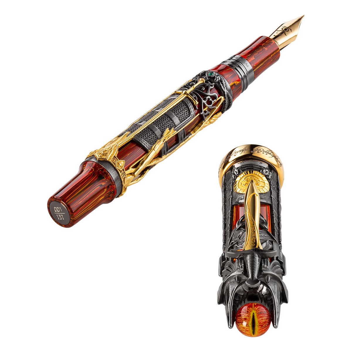 Montegrappa - The Lord of The Rings Doom  -Silver Fountain Pen