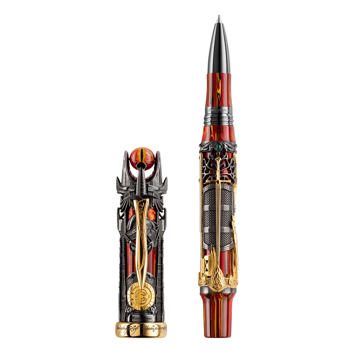 Montegrappa - The Lord of The Rings Doom - Silver Rollerball Pen Montegrappa - The Lord of The Rings Doom - Silver Rollerball Pen