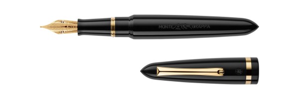 Montegrappa - Venetia - Nera - Stilografica - Pennino Oro 14kt. Montegrappa - Venetia - Nera - Stilografica - Pennino Oro 14kt.