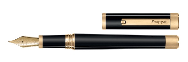 Montegrappa - Zero - Stilografica - Nera Oro Giallo Montegrappa - Zero - Stilografica - Nera Oro Giallo