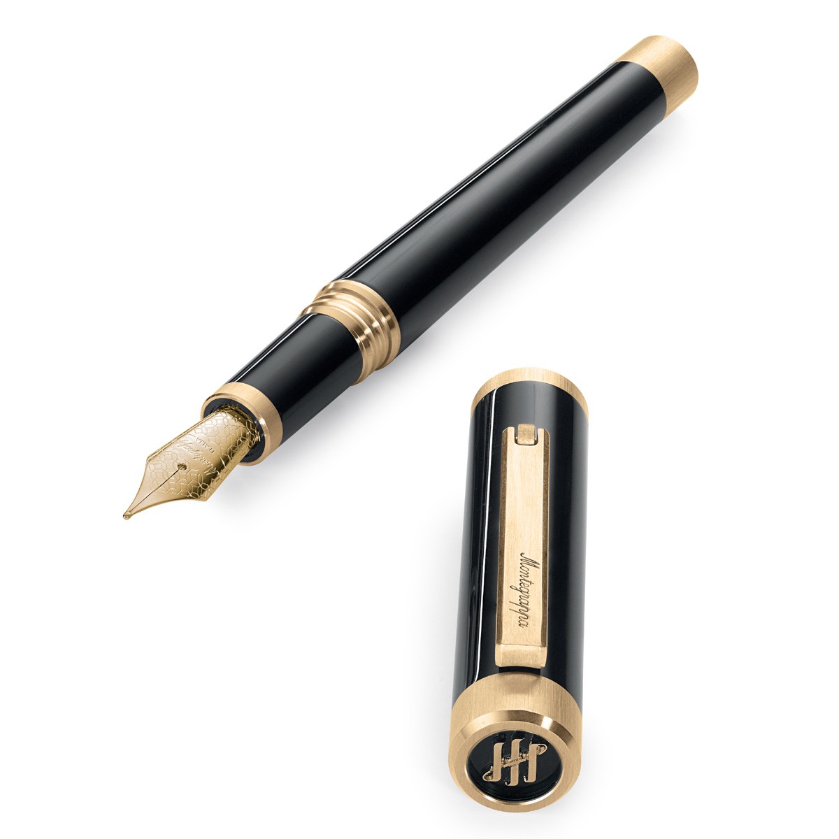 Montegrappa - Zero - Stilografica Pennino Oro - Nera Oro Giallo Montegrappa - Zero - Stilografica Pennino Oro - Nera Oro Giallo