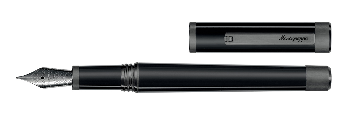 Montegrappa - Zero - Stilografica - Ultra Nero Rutenio Montegrappa - Zero - Stilografica - Ultra Nero Rutenio
