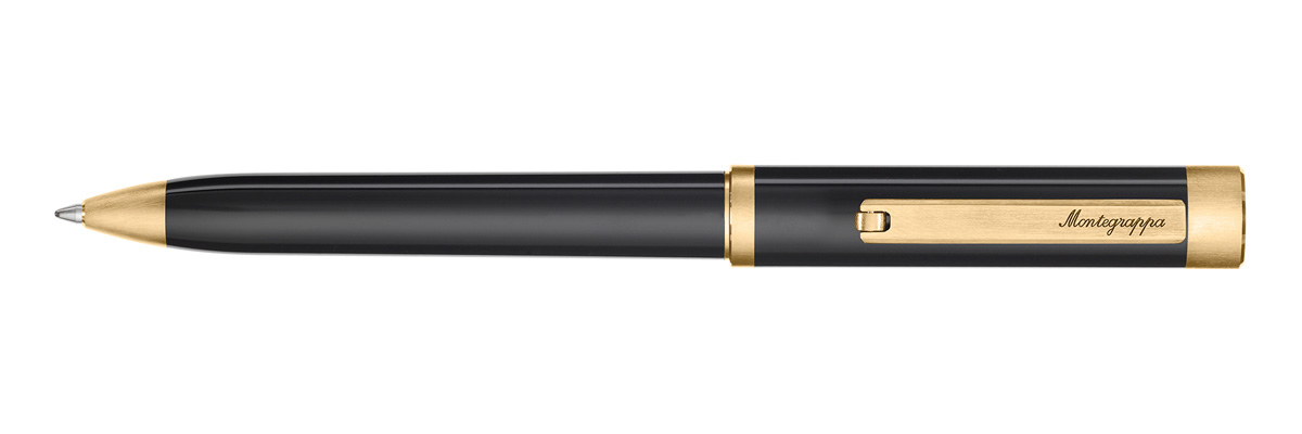 Montegrappa - Zero - Penna a sfera - Nera Oro Giallo Montegrappa - Zero - Penna a sfera - Nera Oro Giallo