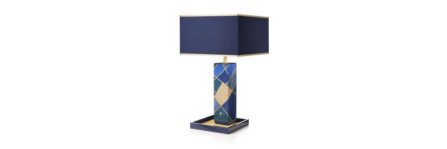 Lampada da Tavolo - Morici - Legno laccato Tellux Mediterraneo Lampada da Tavolo - Morici - Legno laccato Tellux Mediterraneo
