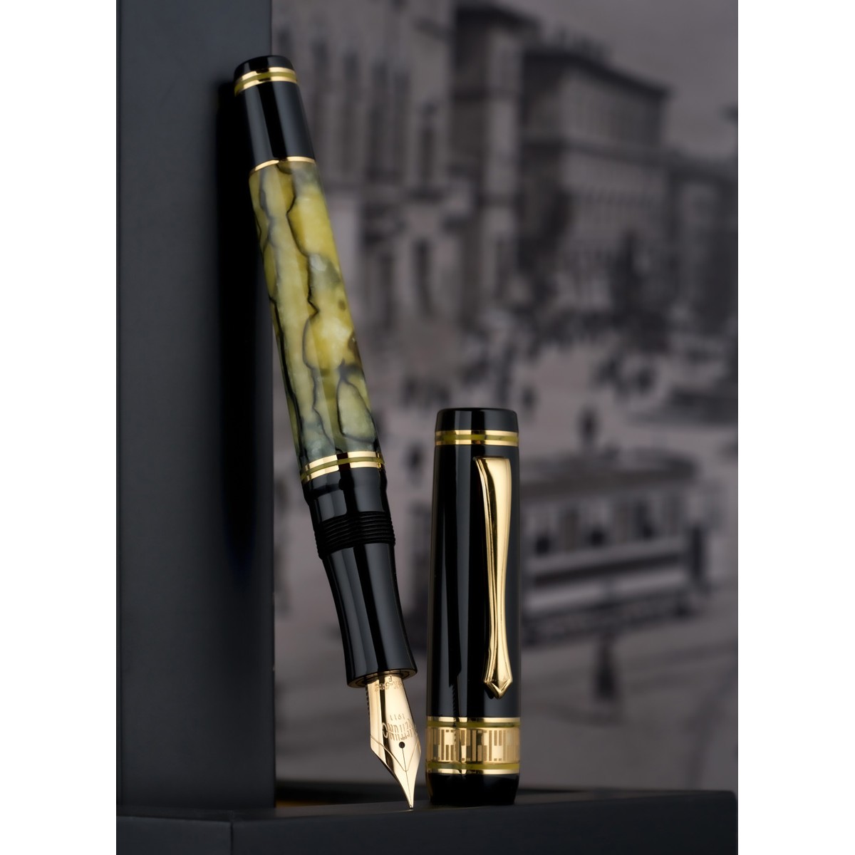 Nettuno - Superba Jade L.E. - Stilografica -  Pennino Oro14Kt.