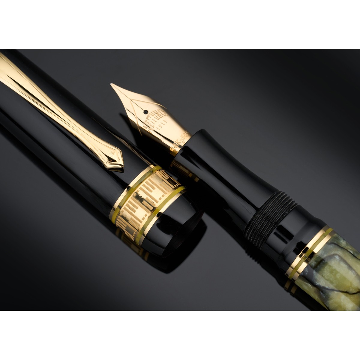 Nettuno - Superba Jade L.E. - Stilografica -  Pennino Oro14Kt.