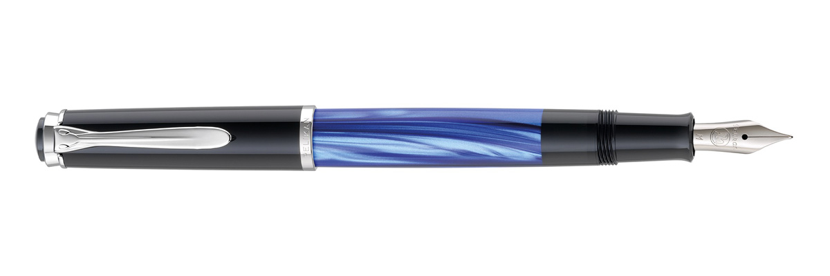 Pelikan - Classic M205 - Blue marbled - Fountain pen and ink in gift box Pelikan - Classic M205 - Blue marbled - Fountain pen and ink in gift box