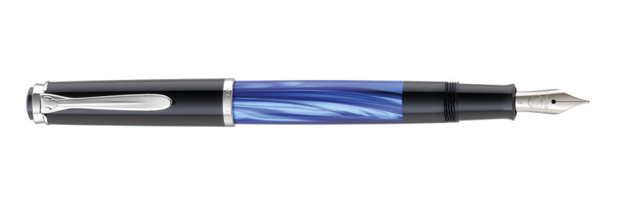 Pelikan - Classic M205 - Blue marbled - Fountain pen and ink in gift box Pelikan - Classic M205 - Blue marbled - Fountain pen and ink in gift box