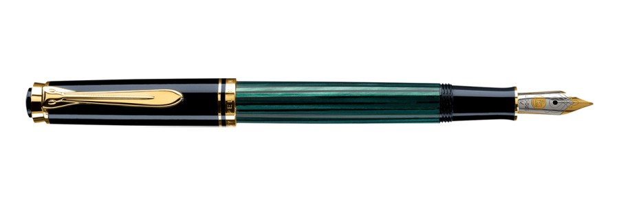 Pelikan - Souverän 300 - Verde Nera - Stilografica Pelikan - Souverän 300 - Verde Nera - Stilografica