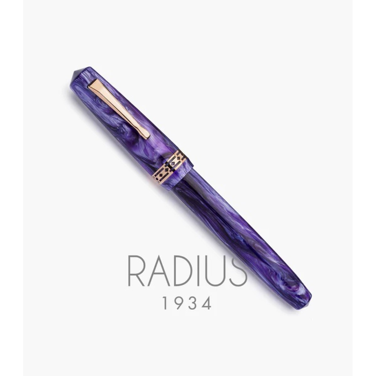 RADIUS 1934 - Settimo - Purple swirl Rose gold - Fountain Pen RADIUS 1934 - Settimo - Purple swirl Rose gold - Fountain Pen