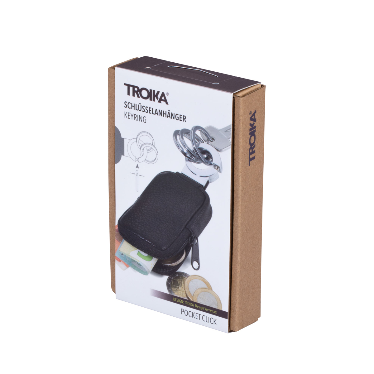 Troika - Portachiavi - Custodia in pelle nera Troika - Portachiavi - Custodia in pelle nera
