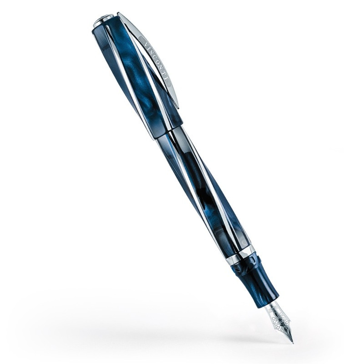 Visconti - Divina Elegance - Imperial Blue Pearlescent - Oversize Fountain Pen Visconti - Divina Elegance - Imperial Blue Pearlescent - Oversize Fountain Pen