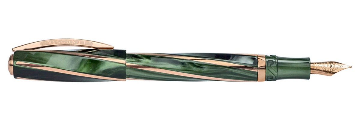 Visconti - Divina Elegance - Green Pearlescent - Oversize Fountain Pen Visconti - Divina Elegance - Green Pearlescent - Oversize Fountain Pen